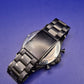 Markante Fossil Nate Herren Uhr – Schwarzer Chronograph im XL-Design