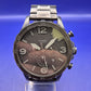 Markante Fossil Nate Herren Uhr – Schwarzer Chronograph im XL-Design