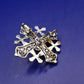 Elegante Brosche im Jerusalemkreuz-Design – Vintage Stil mit Perle