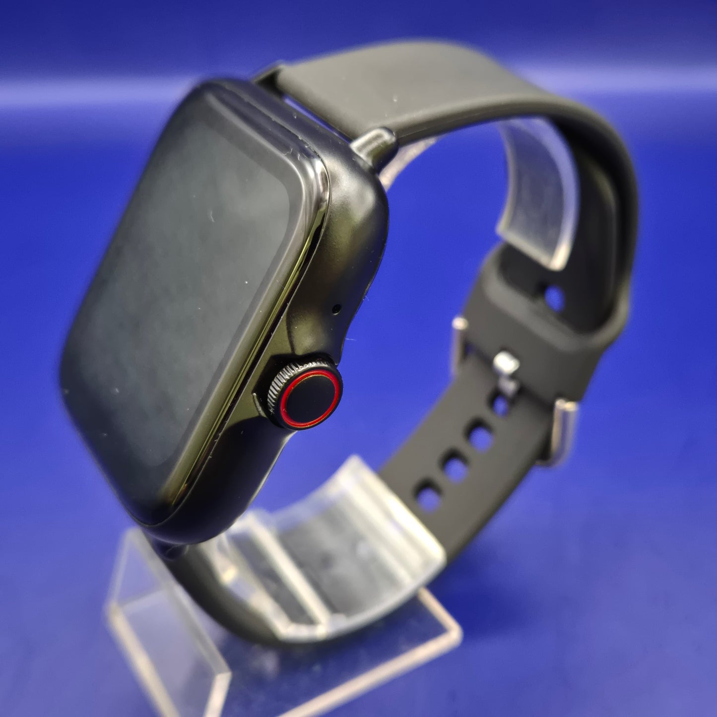 Moderne Smart Watch in Schwarz – Sportliche Unisex Uhr mit Silikonarmband