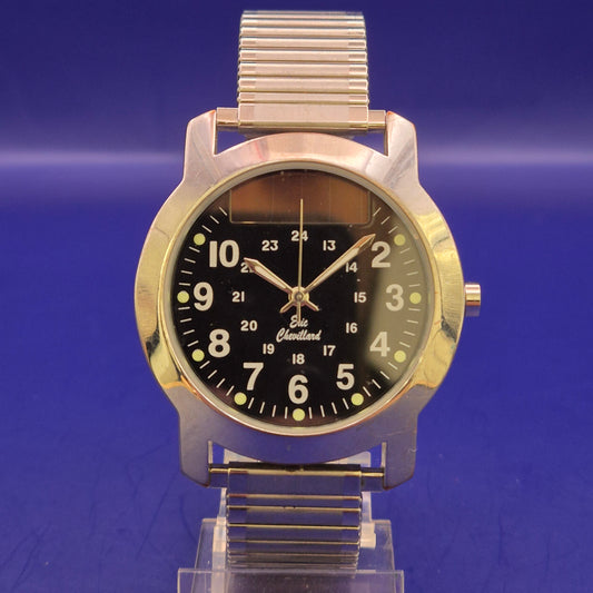 Klassische Eric Chevillard Herren Uhr – Solar & Flex-Armband