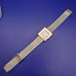 Elegante Yves Rocher Damen Uhr – Quadratisches Design mit Mesh-Armband