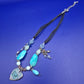 Stilvolle Damen Kette mit Herz Anhänger und Perlen im Boho Look