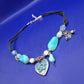 Stilvolle Damen Kette mit Herz Anhänger und Perlen im Boho Look