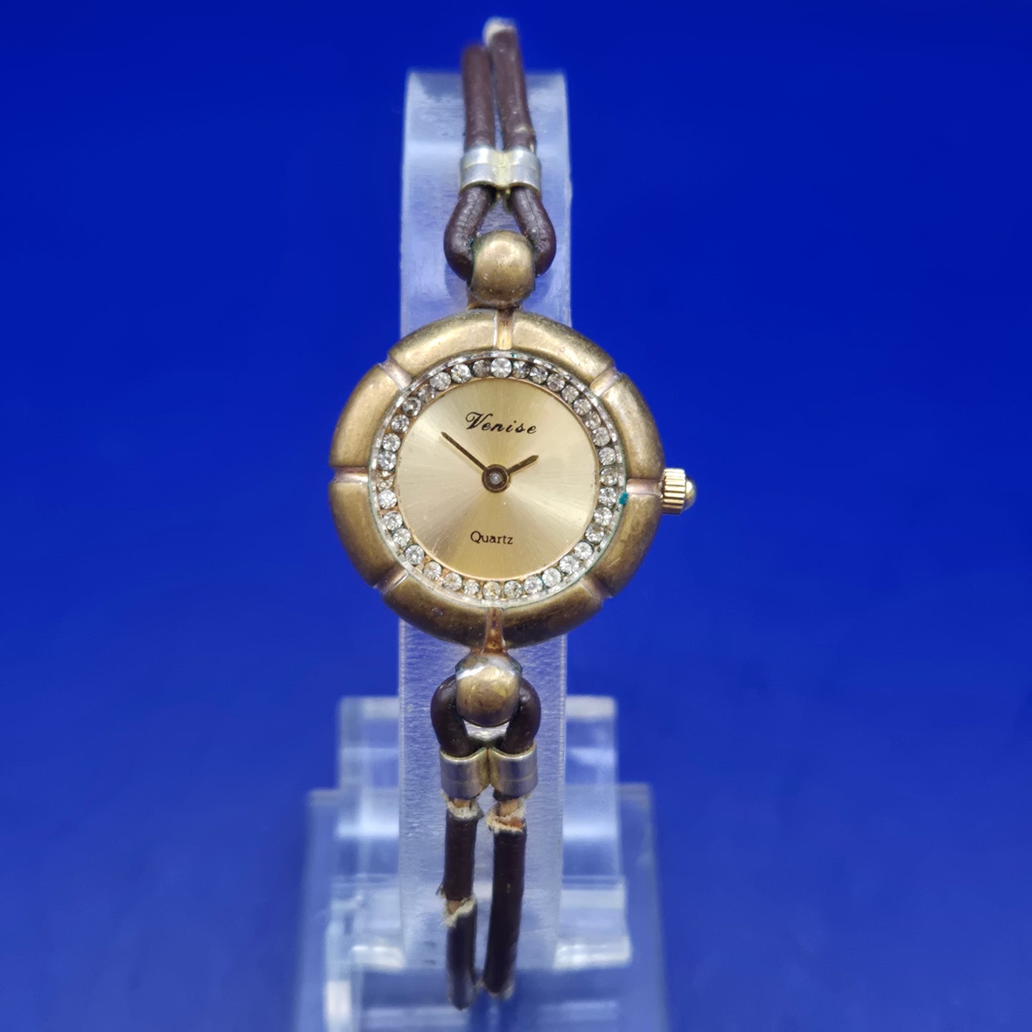 Elegante Venise Damen Uhr – Klassischer Vintage-Stil mit Lederband