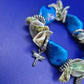 Maritimer Damen Armband aus Muscheln und Blauen Steinen – Boho Stil