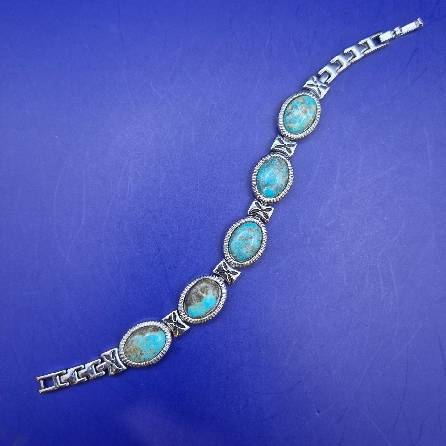 Elegantes Türkis Silber Armband – Stilvoller Damen Schmuck im Vintage Stil