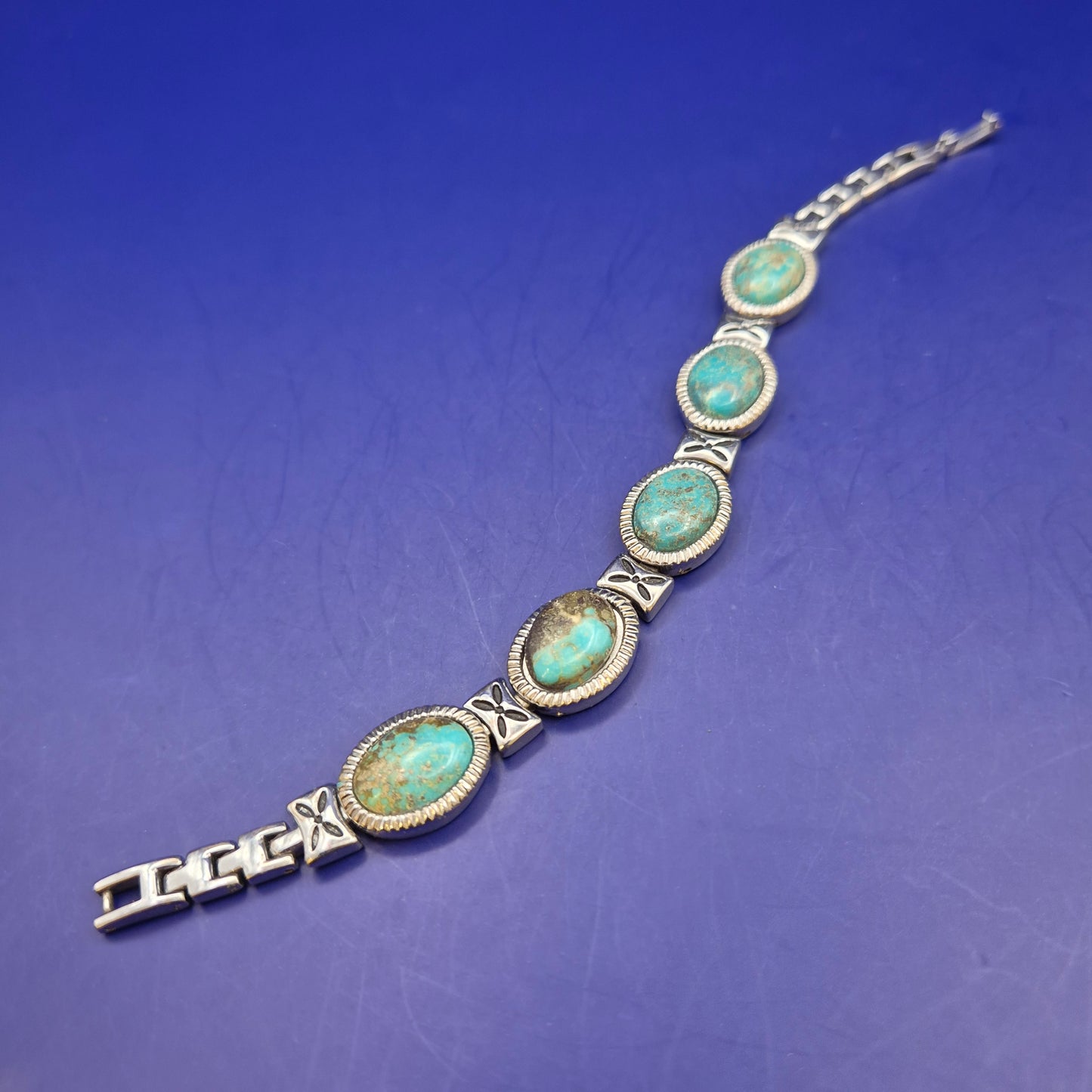 Elegantes Türkis Silber Armband – Stilvoller Damen Schmuck im Vintage Stil