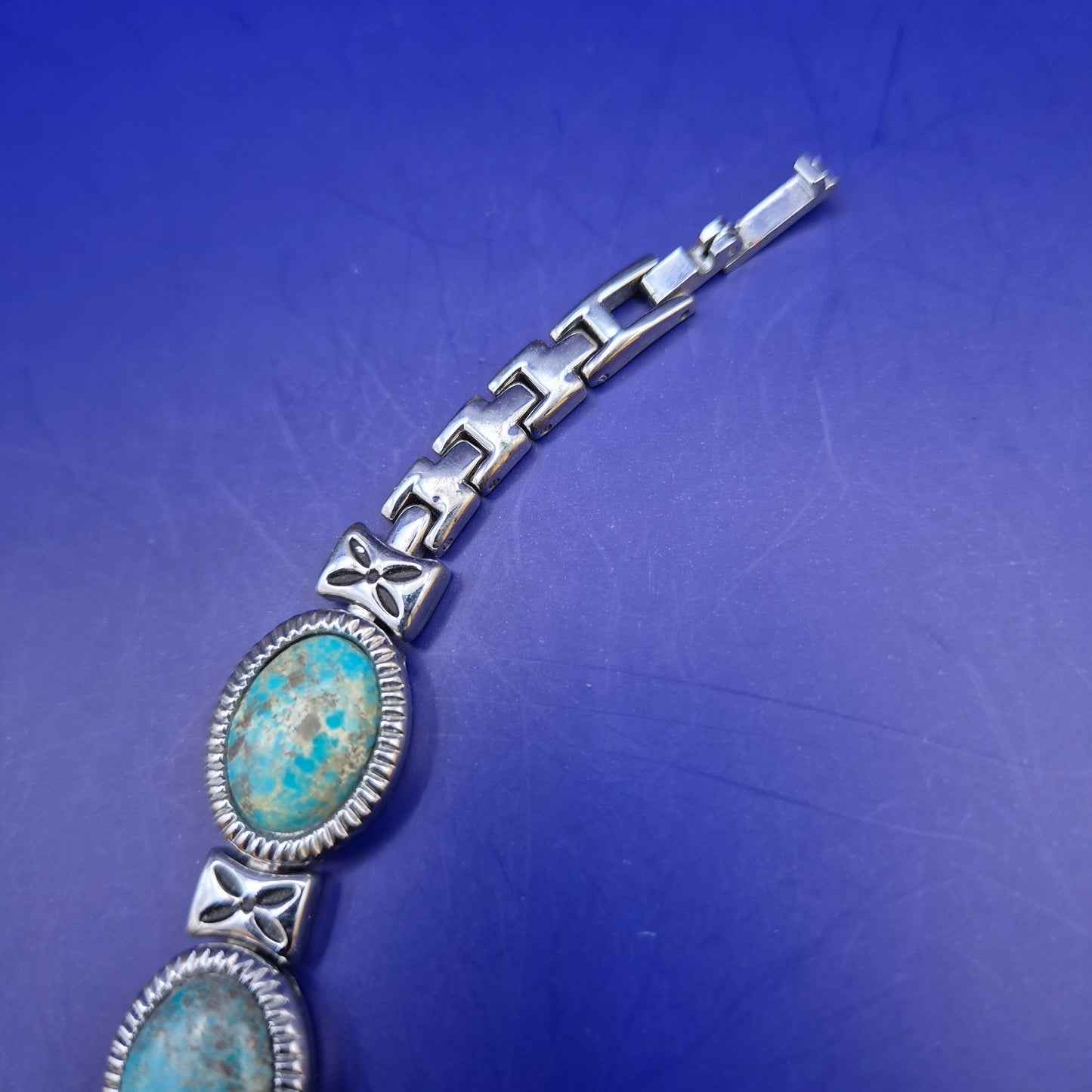 Elegantes Türkis Silber Armband – Stilvoller Damen Schmuck im Vintage Stil