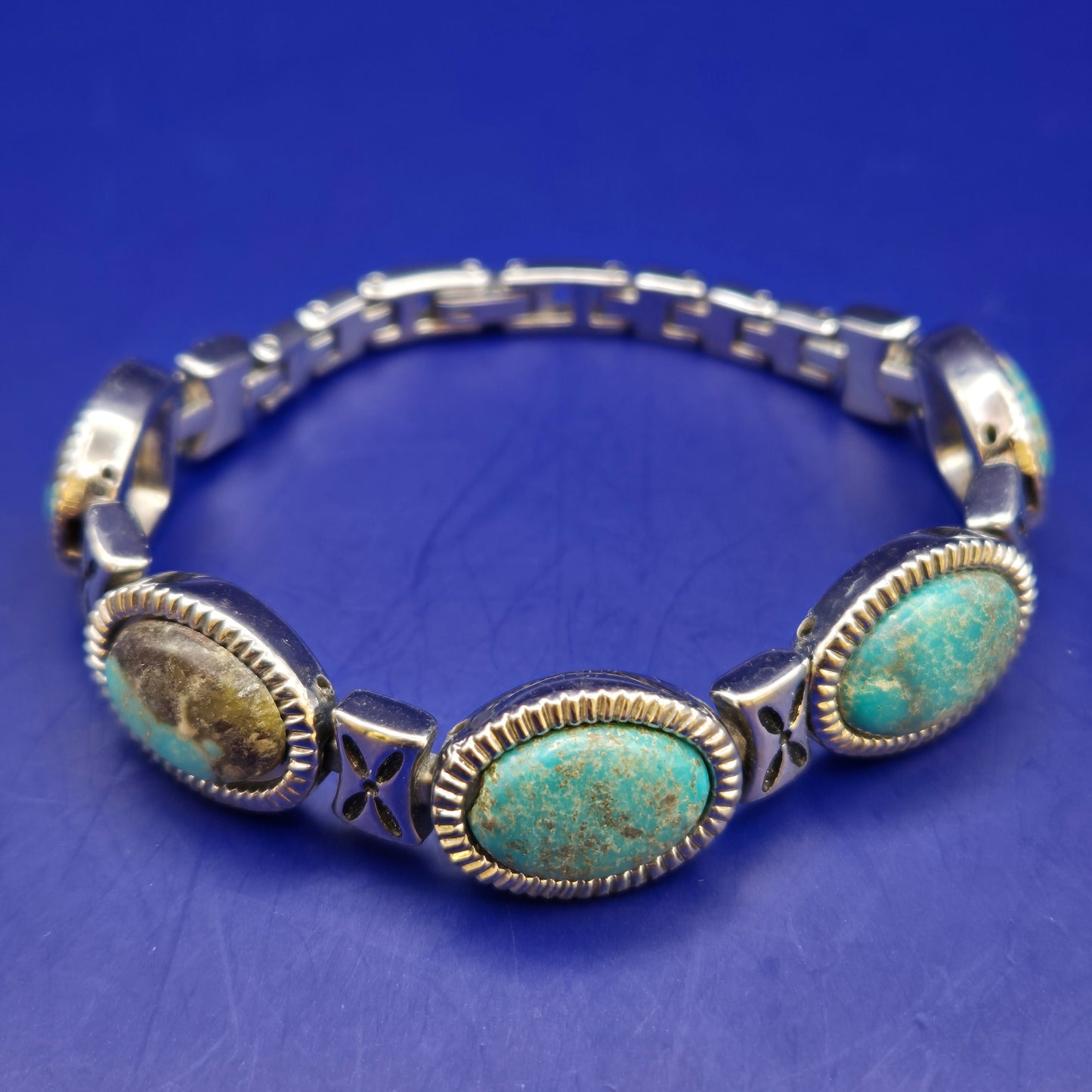 Elegantes Türkis Silber Armband – Stilvoller Damen Schmuck im Vintage Stil