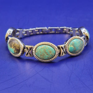 Elegantes Türkis Silber Armband – Stilvoller Damen Schmuck im Vintage Stil