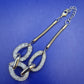 Elegantes Damen Armband in Silber-Optik mit Kristall-Gliedern