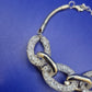 Elegantes Damen Armband in Silber-Optik mit Kristall-Gliedern