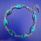 Elegantes Paua Muschel Damen Armband – Silberfarben mit Marquesa-Gliedern