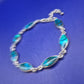 Elegantes Paua Muschel Damen Armband – Silberfarben mit Marquesa-Gliedern