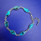 Elegantes Paua Muschel Damen Armband – Silberfarben mit Marquesa-Gliedern