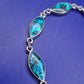 Elegantes Paua Muschel Damen Armband – Silberfarben mit Marquesa-Gliedern
