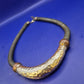 Moderne Damen Kette – Markantes Collier mit Hammerschlag-Optik