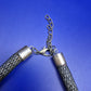 Moderne Damen Kette – Markantes Collier mit Hammerschlag-Optik