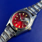 Stilvolle Talent Damen Uhr mit rotem Zifferblatt – Elegantes Design
