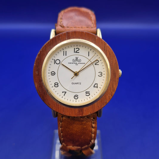 Meister-Anker Vintage Holzoptik Damen Uhr – Einzigartiger Retro-Look