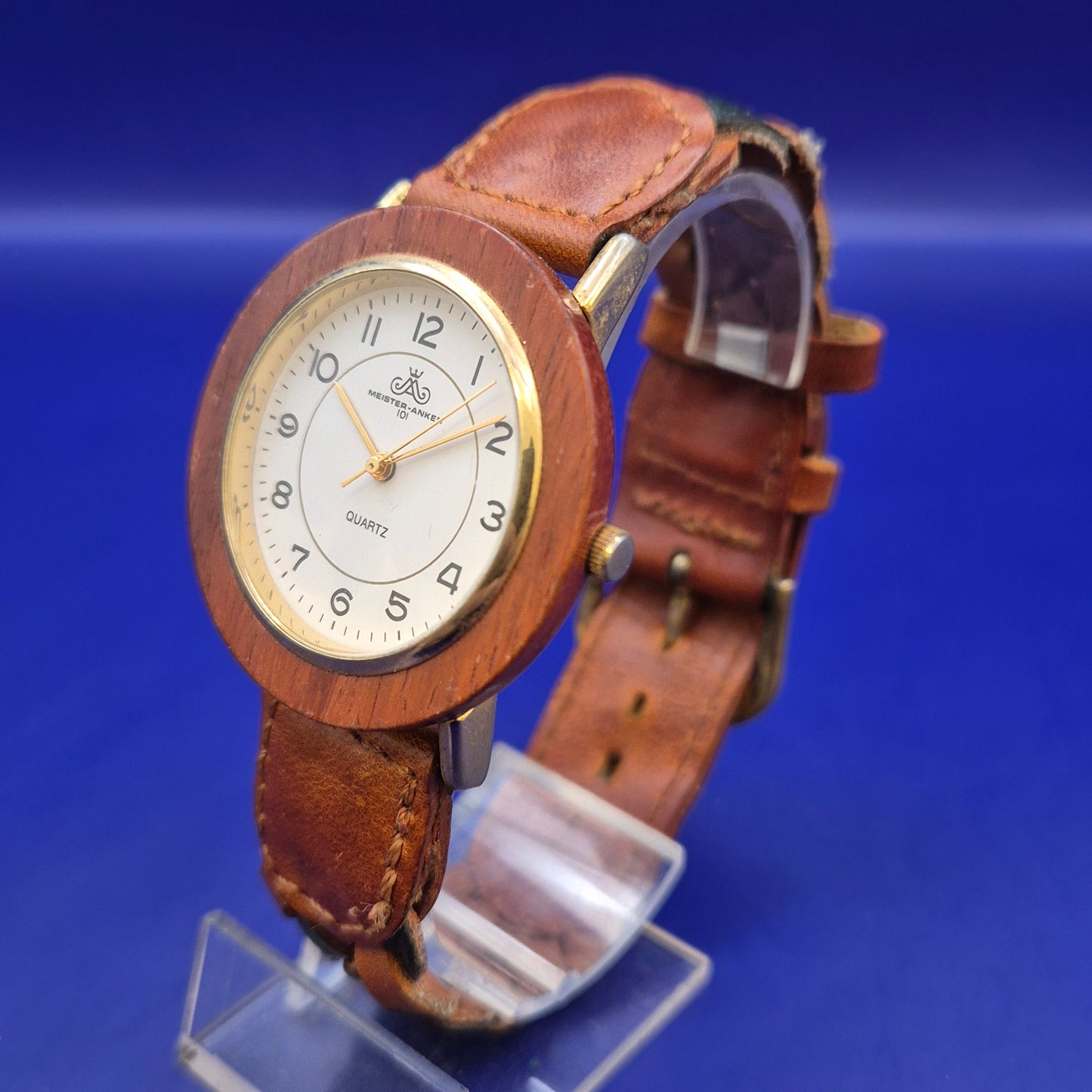 Meister-Anker Vintage Holzoptik Damen Uhr – Einzigartiger Retro-Look