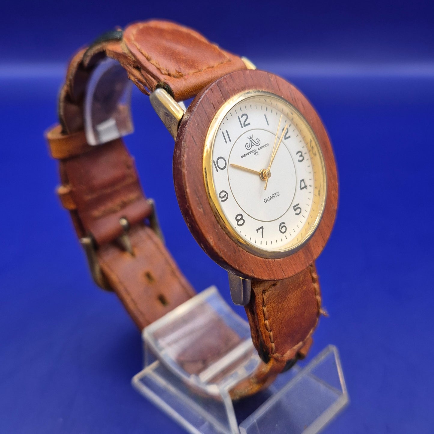 Meister-Anker Vintage Holzoptik Damen Uhr – Einzigartiger Retro-Look