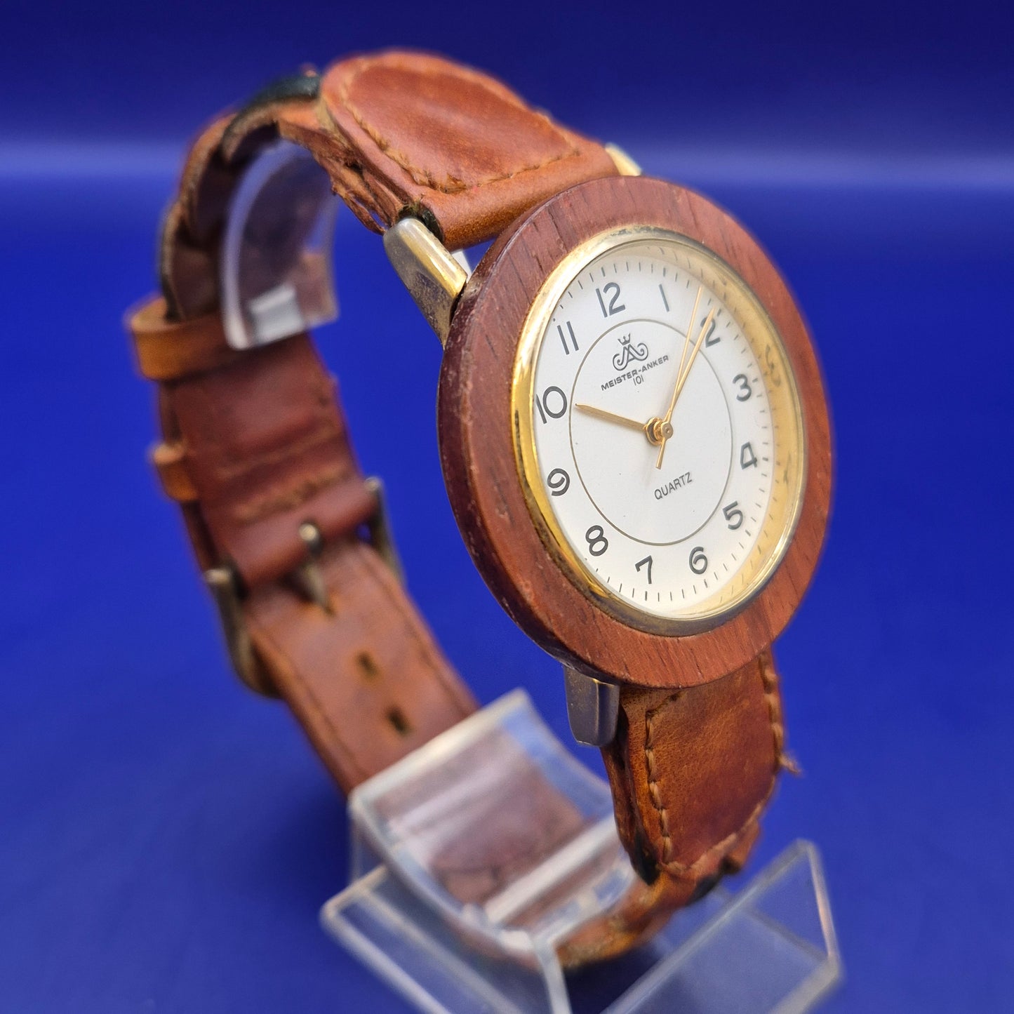 Meister-Anker Vintage Holzoptik Damen Uhr – Einzigartiger Retro-Look