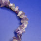 Stilvolle Amethyst Splitterkette – Naturstein Hals Kette in Violett