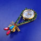 Vintage Opel Damen Uhr – Stilvolle Brosche mit Strass