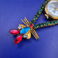 Vintage Opel Damen Uhr – Stilvolle Brosche mit Strass