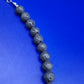 Vintage Lavastein Kette mit silberfarbenem Verschluss
