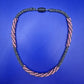 Elegante Vintage Perlenkette mit Spiralmuster und Magnetverschluss