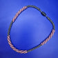 Elegante Vintage Perlenkette mit Spiralmuster und Magnetverschluss