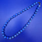 Klassische Perlenkette aus blauem Sodalith Edelstein