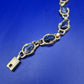 Vintage Armband mit Sodalith Steinen und Gold-Ton Fassung