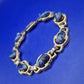Vintage Armband mit Sodalith Steinen und Gold-Ton Fassung