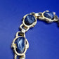 Vintage Armband mit Sodalith Steinen und Gold-Ton Fassung