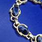 Vintage Armband mit Sodalith Steinen und Gold-Ton Fassung