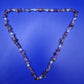 Vintage Kette aus Amethyst Splittern und Mondstein Glasperlen