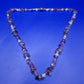 Vintage Kette aus Amethyst Splittern und Mondstein Glasperlen