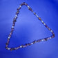 Vintage Kette aus Amethyst Splittern und Mondstein Glasperlen