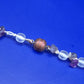 Vintage Kette aus Amethyst Splittern und Mondstein Glasperlen