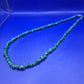 Grüne Stein Chip Kette Malachit Optik Collier Goldfarbener Verschluss Vintage