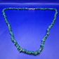 Grüne Stein Chip Kette Malachit Optik Collier Goldfarbener Verschluss Vintage