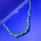 Grüne Stein Chip Kette Malachit Optik Collier Goldfarbener Verschluss Vintage