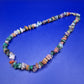 Bunte Edelstein Chip Kette mit Karabinerverschluss Vintage Schmuck