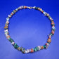 Bunte Edelstein Chip Kette mit Karabinerverschluss Vintage Schmuck