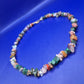Bunte Edelstein Chip Kette mit Karabinerverschluss Vintage Schmuck
