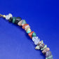 Bunte Edelstein Chip Kette mit Karabinerverschluss Vintage Schmuck